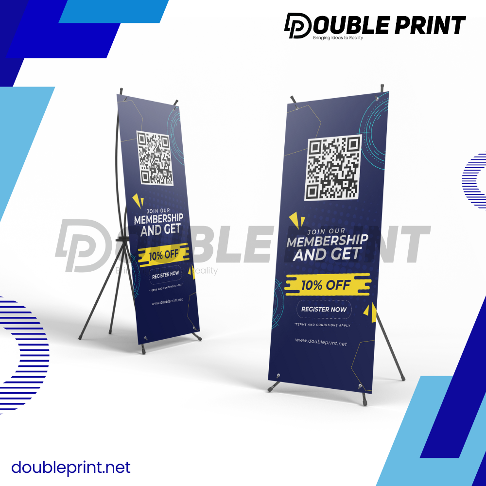 X Frame with Tarpaulin Print (1 Set)